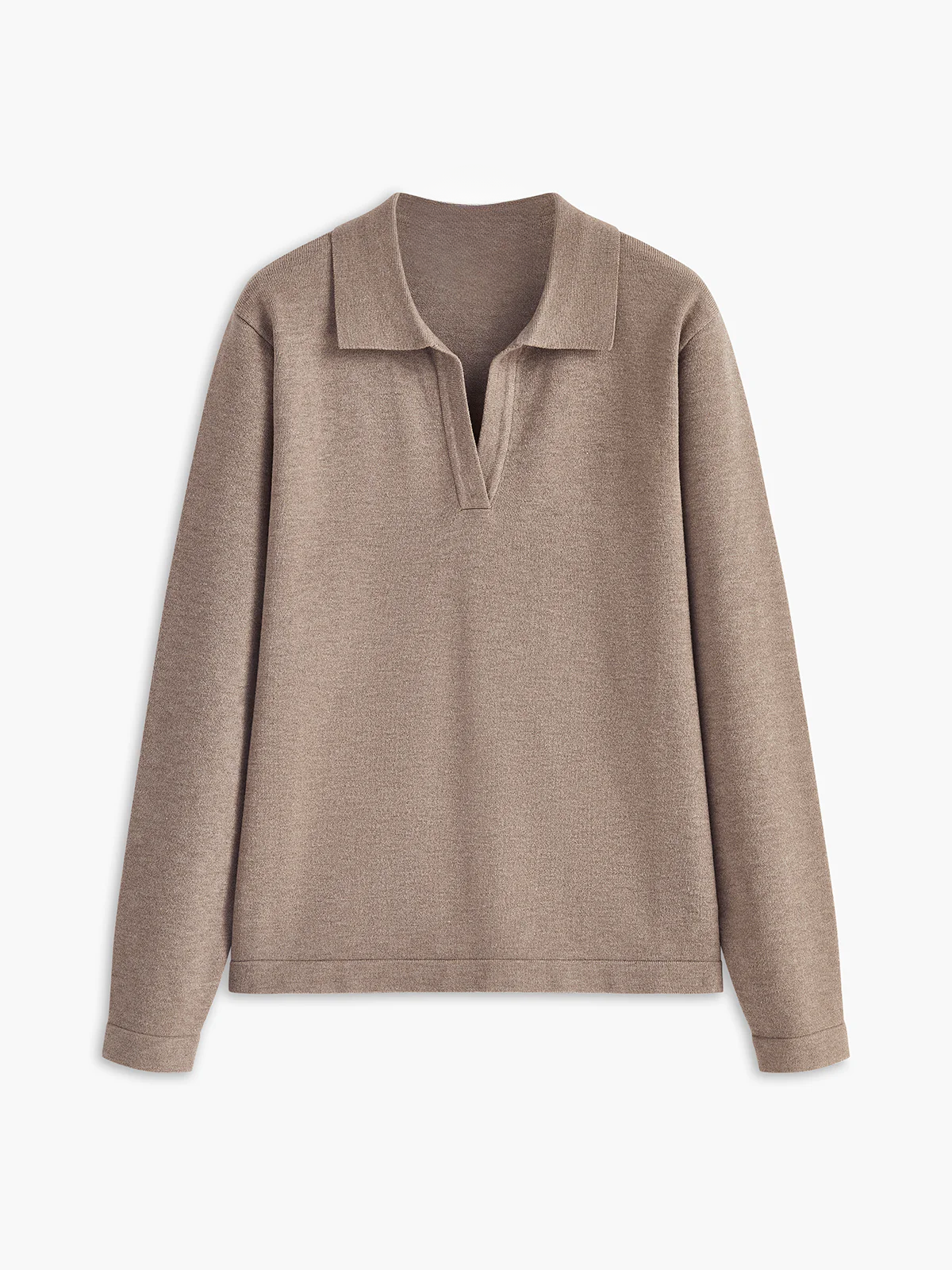 Relaxed Collared Knit Pullover Sweater