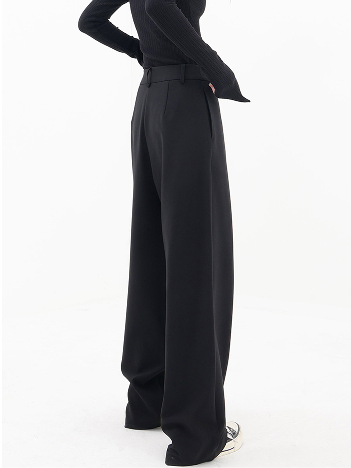 Asymmetric Layered Button Trousers