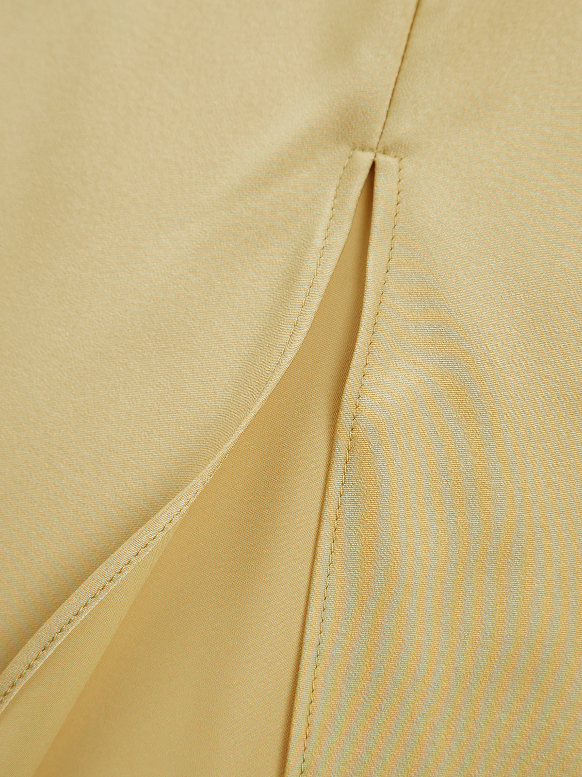 Open Back Satin Slit Maxi Dress