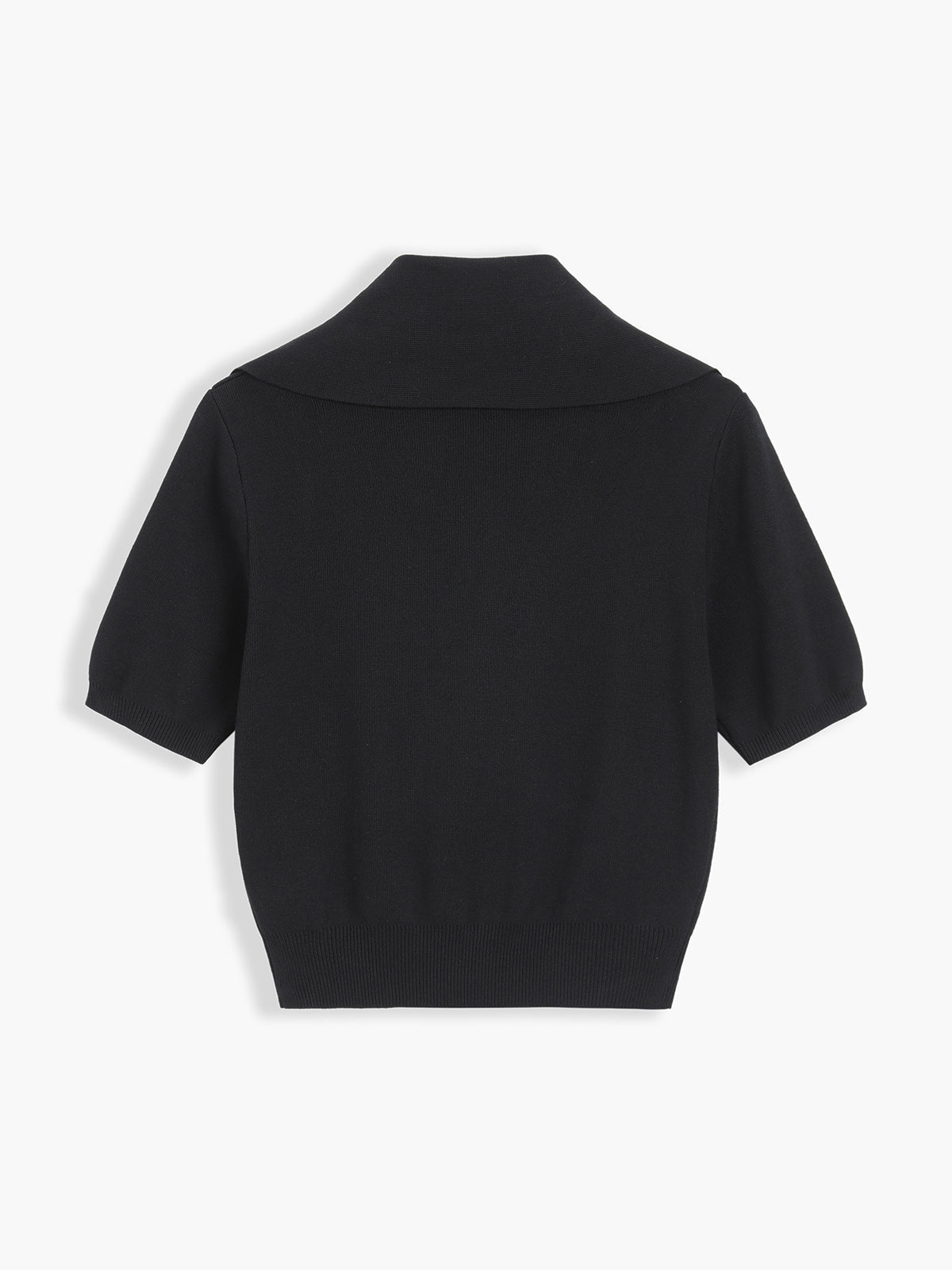 Minimalist V-Neck Slim Fit Knit Crop Top
