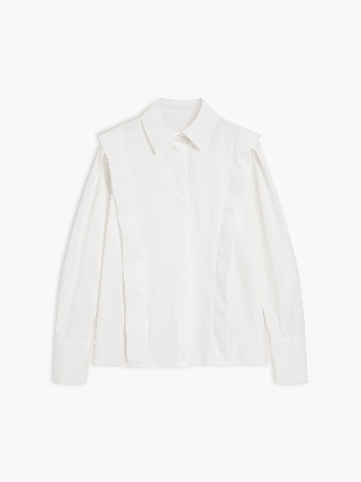Oversized Cotton Collared Button-Up Shirt
