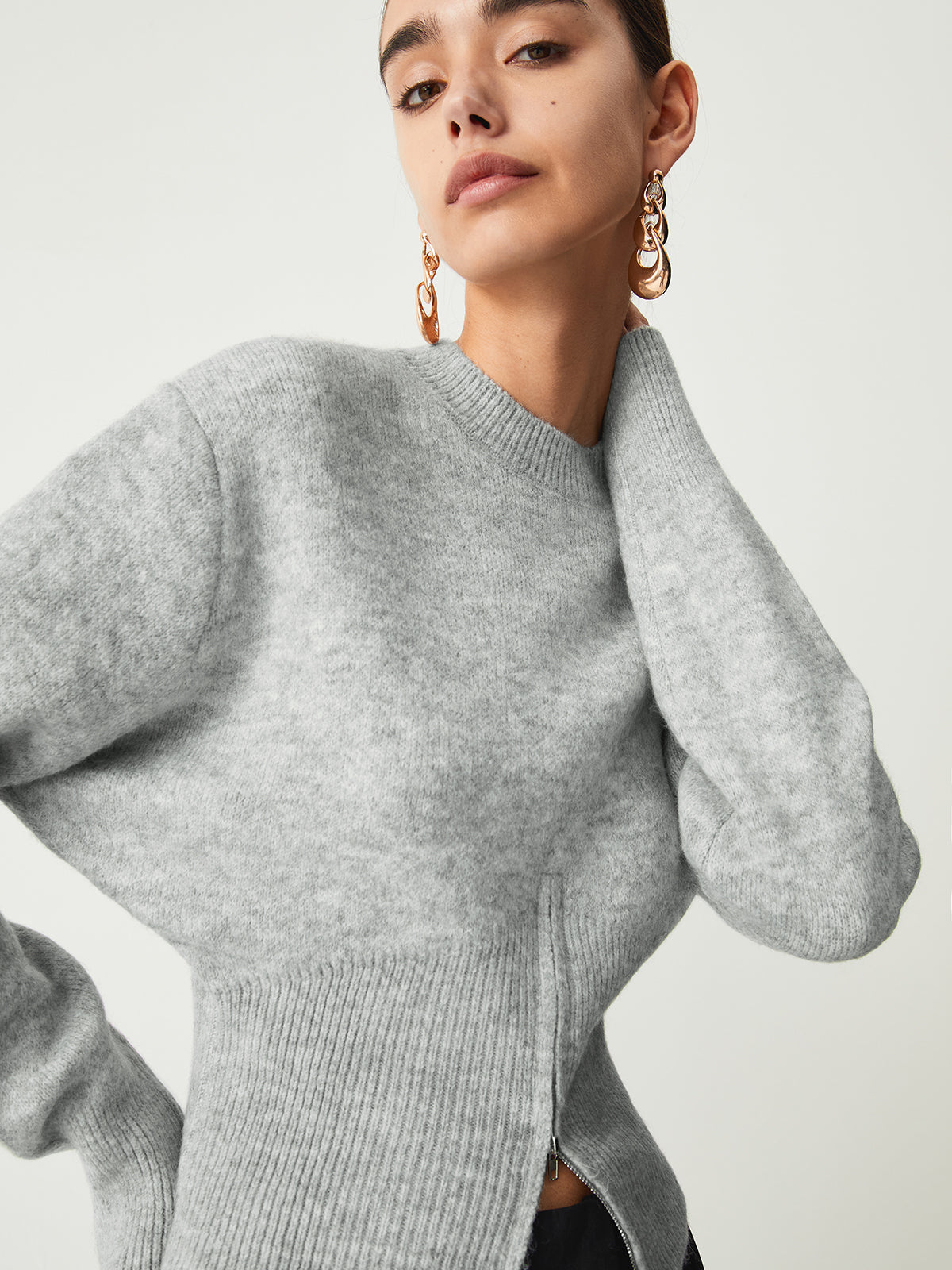 Soft Knit Half-Zip Pullover Sweater