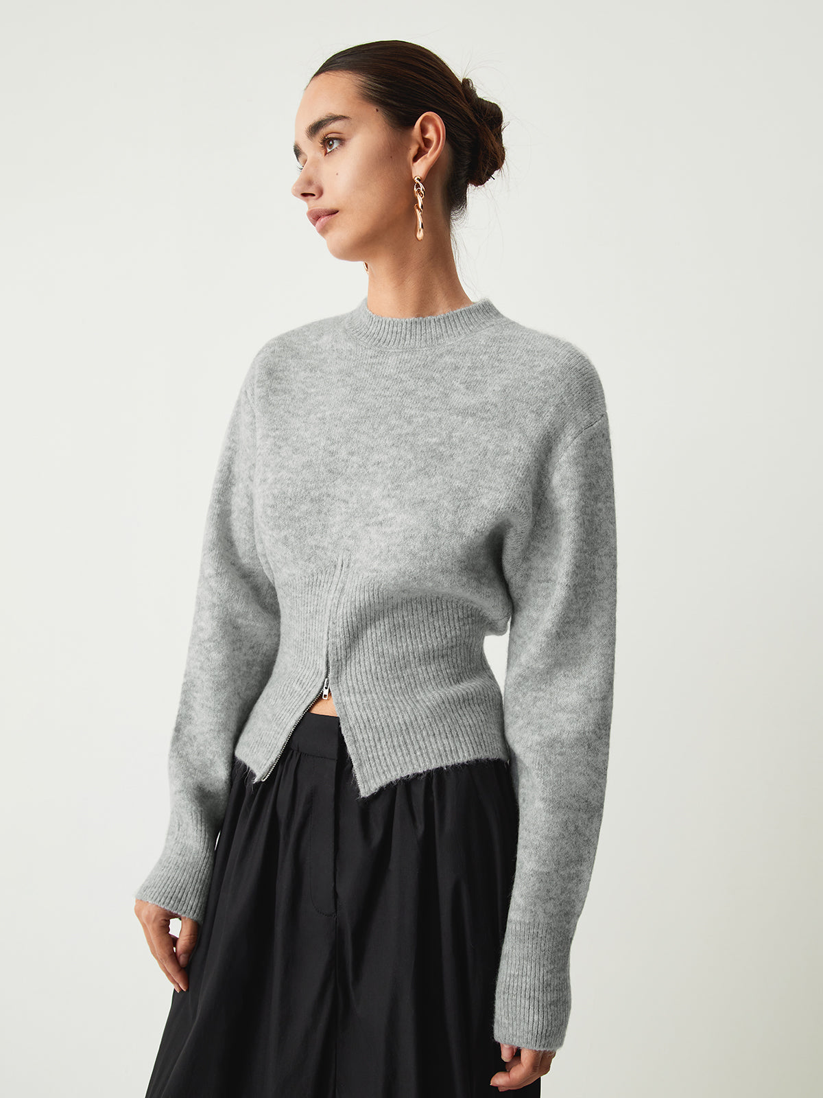 Soft Knit Half-Zip Pullover Sweater