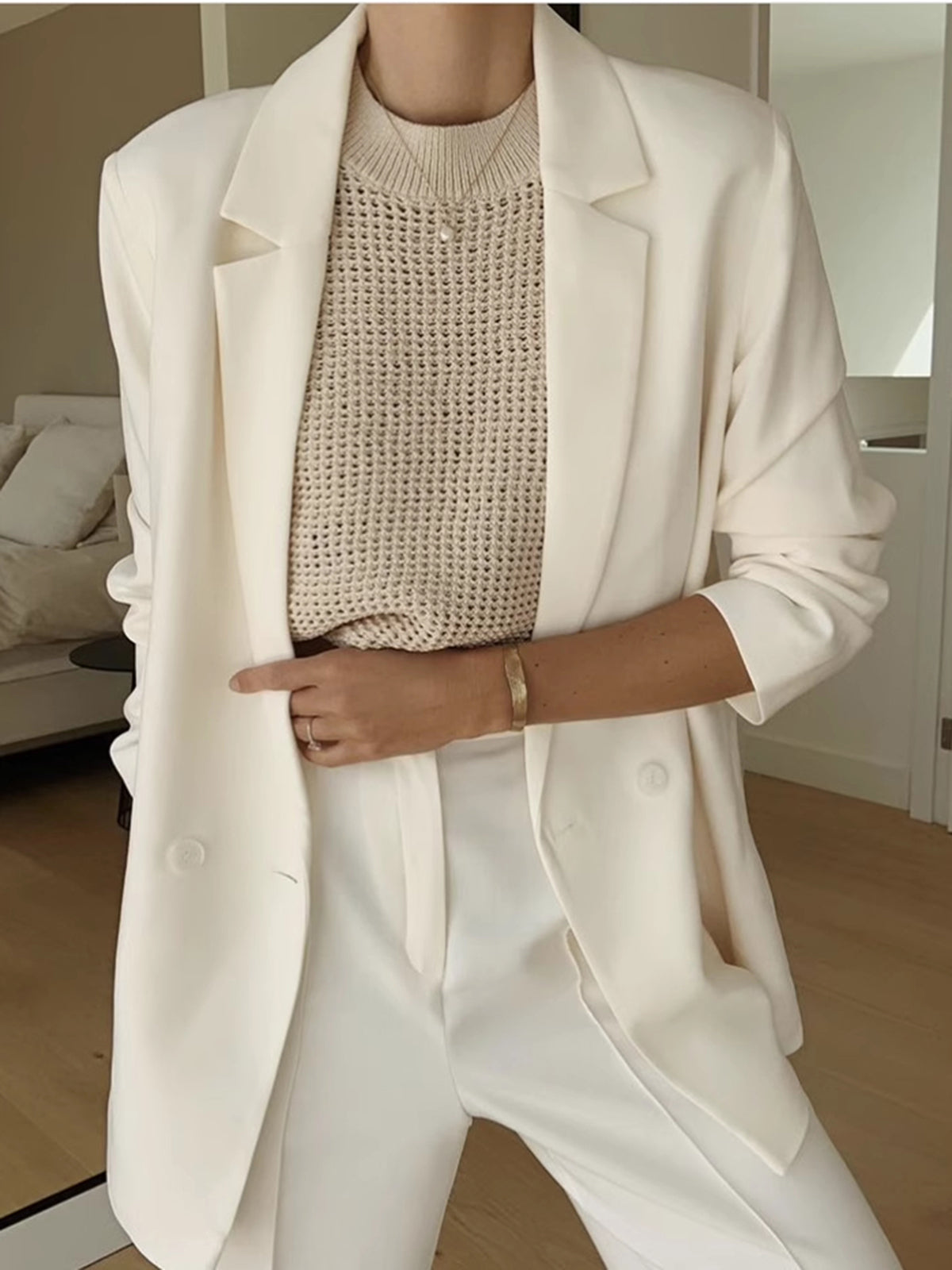 Open Knit Sleeveless Tank Top