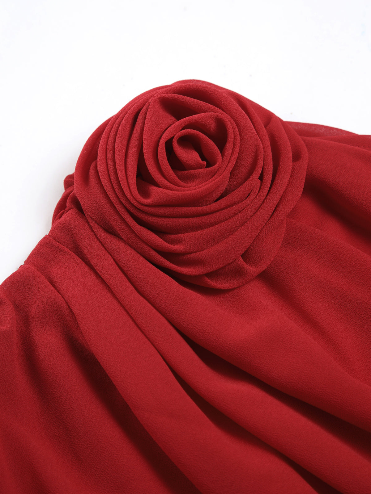 Asymmetrical One-Shoulder Chiffon Blouse