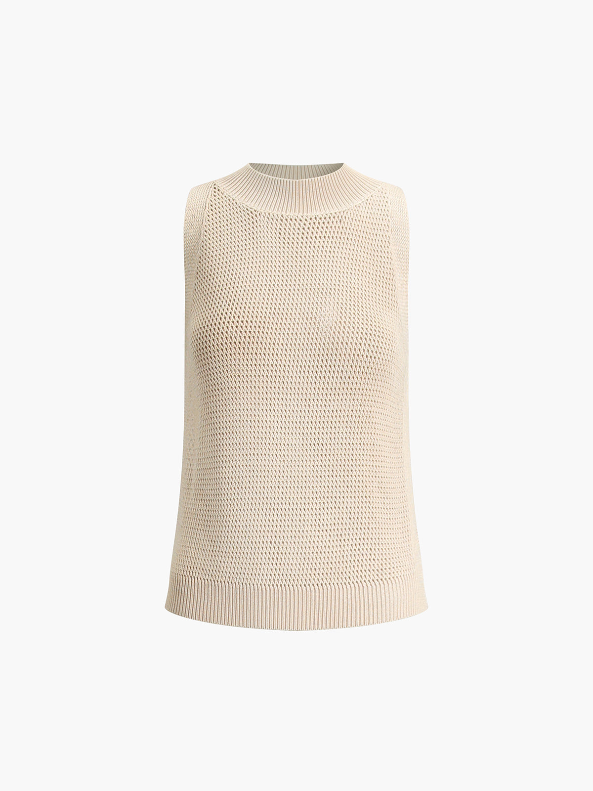 Open Knit Sleeveless Tank Top