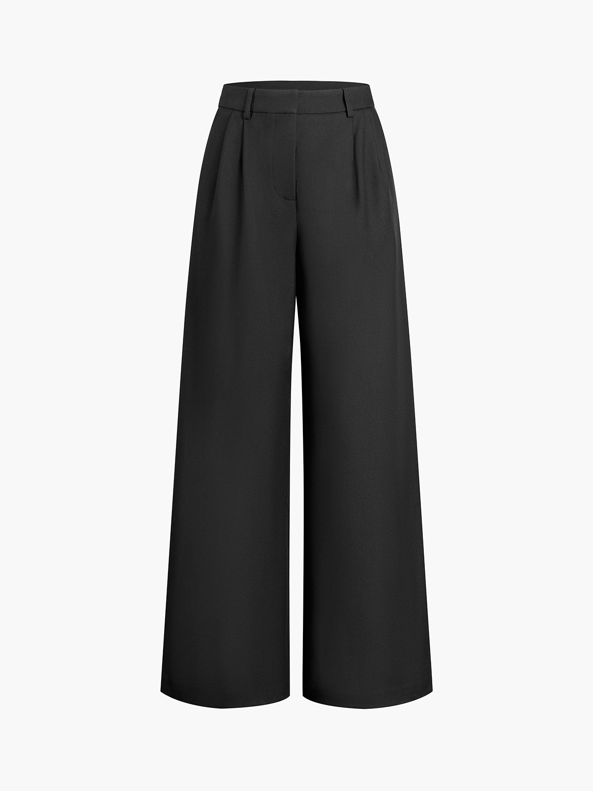 Tailored Wide Leg Woven Trousers