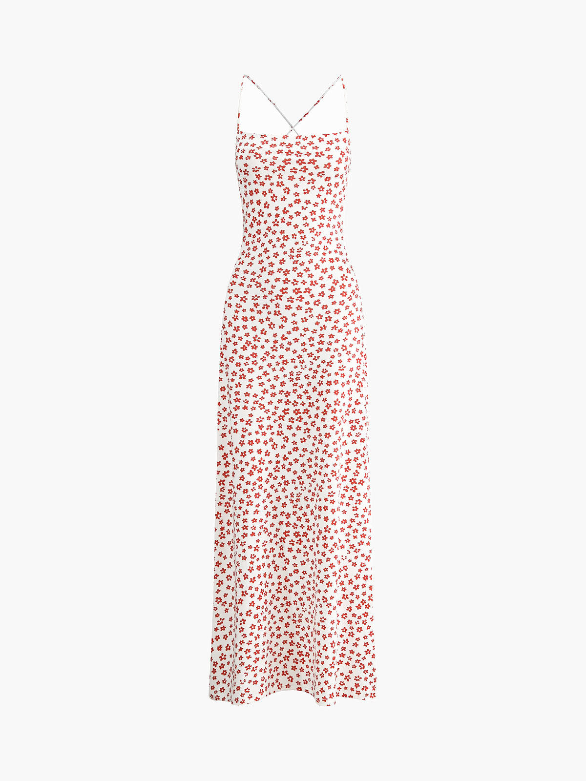 Floral Crisscross Back Maxi Sundress