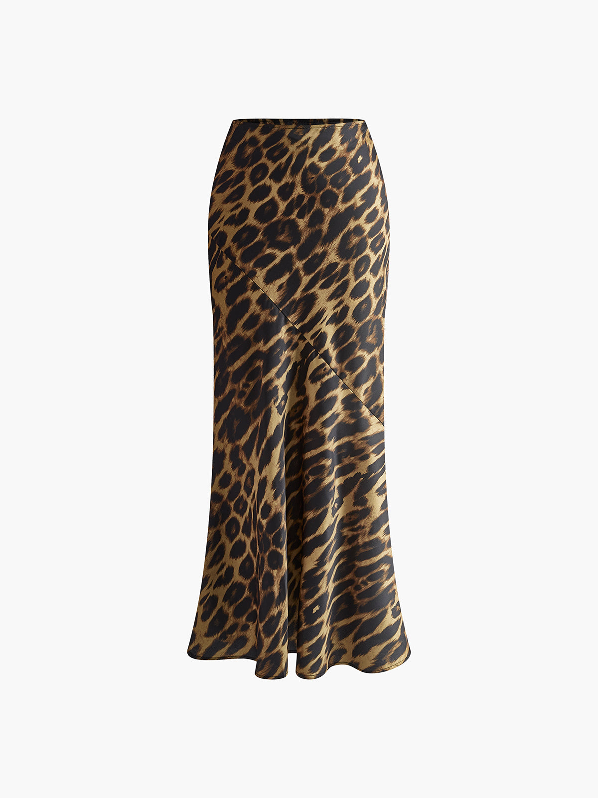 Leopard Print Flowing Maxi Skirt