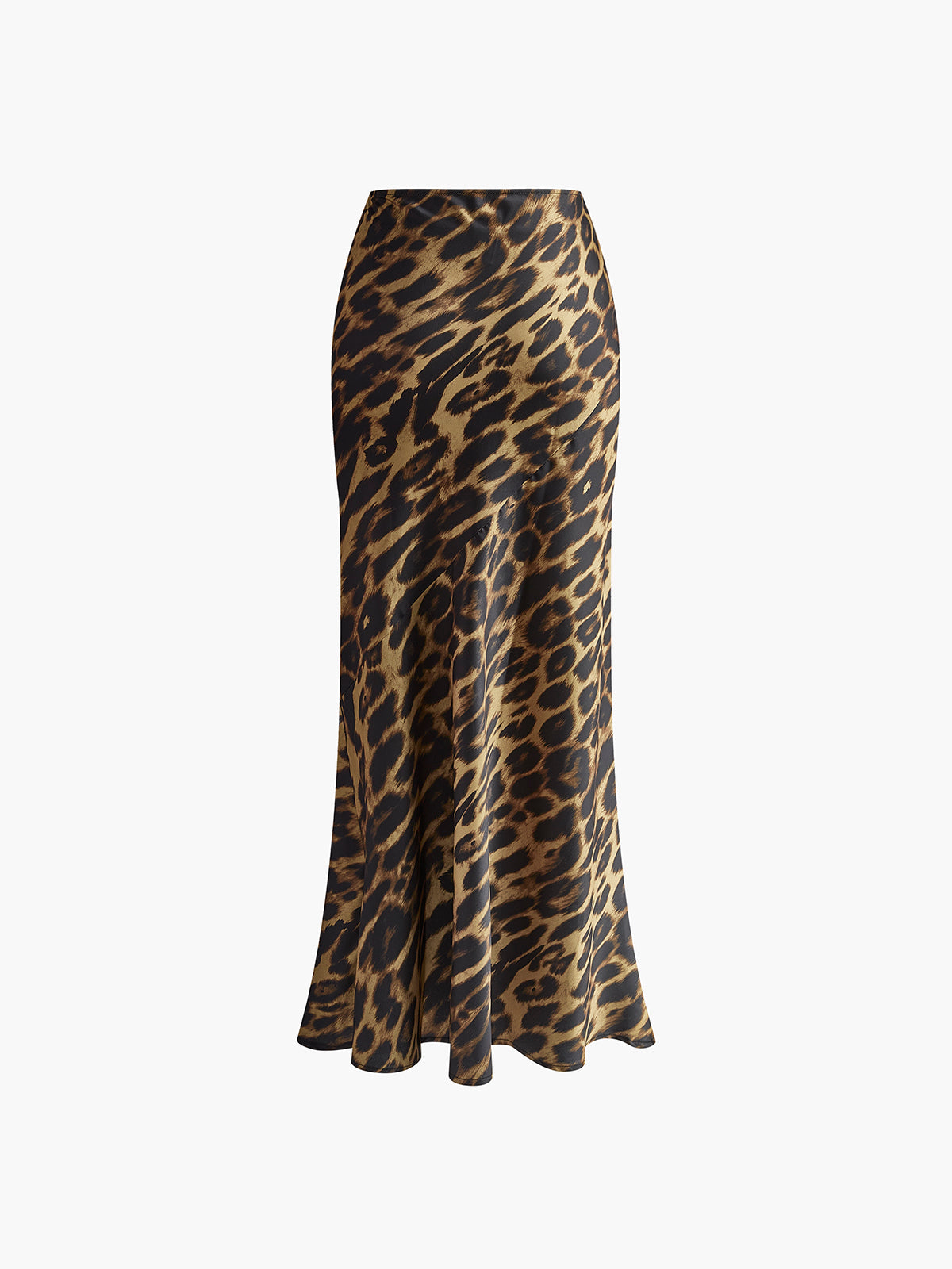 Leopard Print Flowing Maxi Skirt