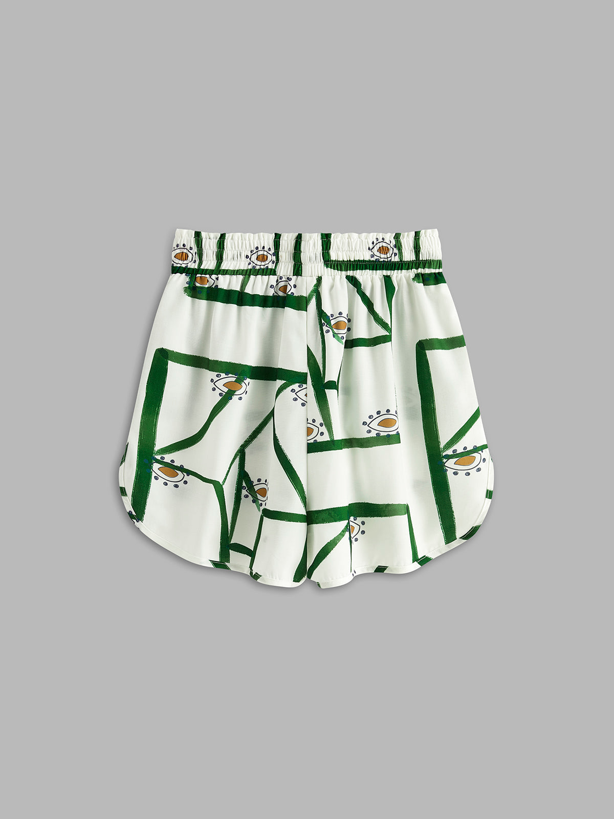 Linen Blend Printed Lounge Shorts Set
