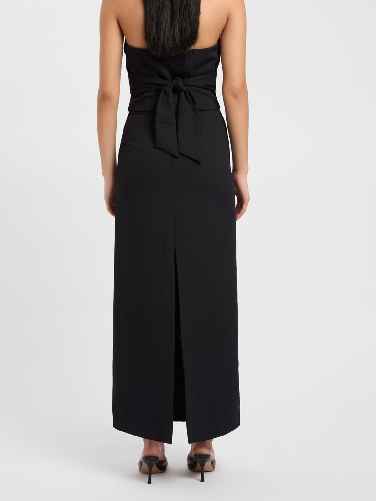 High-Waist Back Slit Maxi Skirt