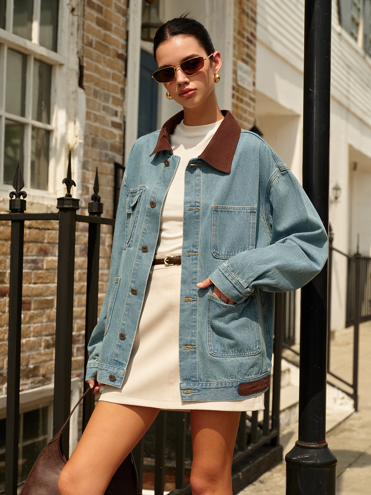 Tailored Mini Skort With Slim Waist Belt