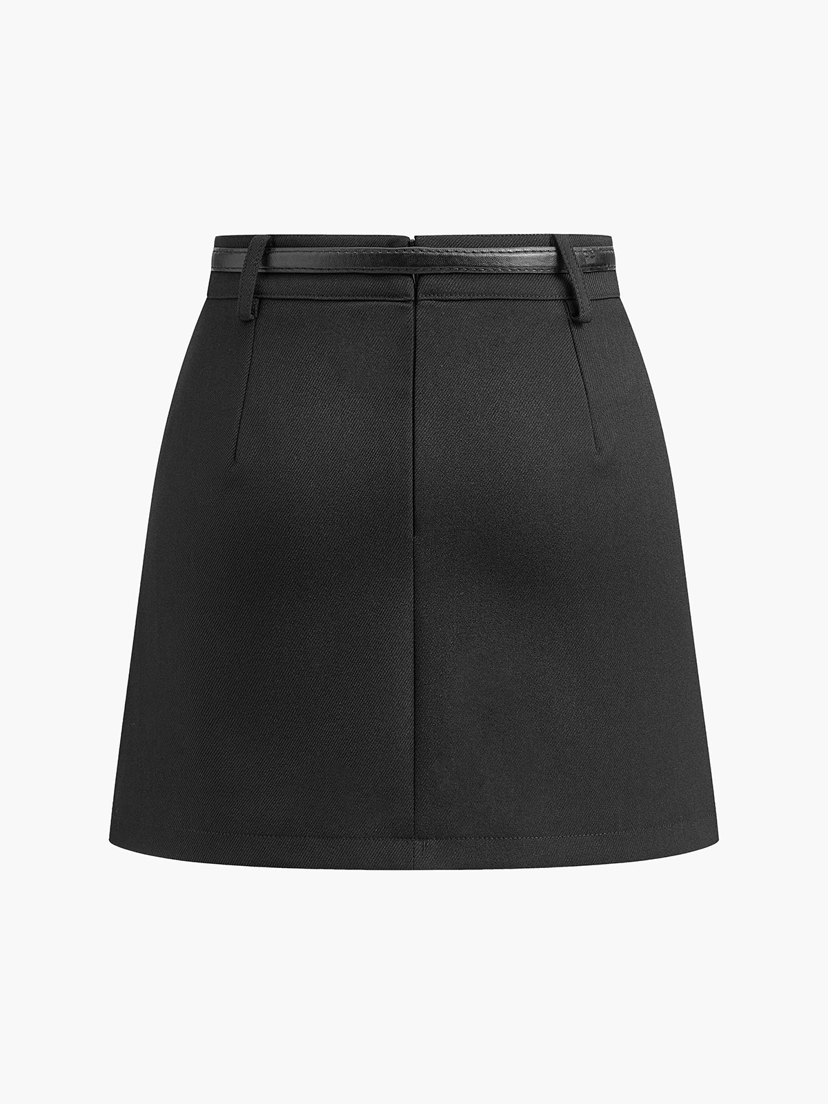 Tailored Mini Skort With Slim Waist Belt