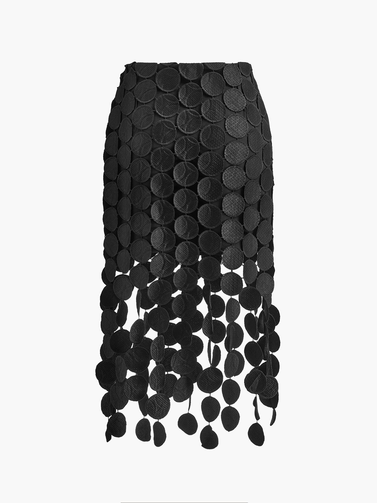 Laser Cut Layered Midi Skirt