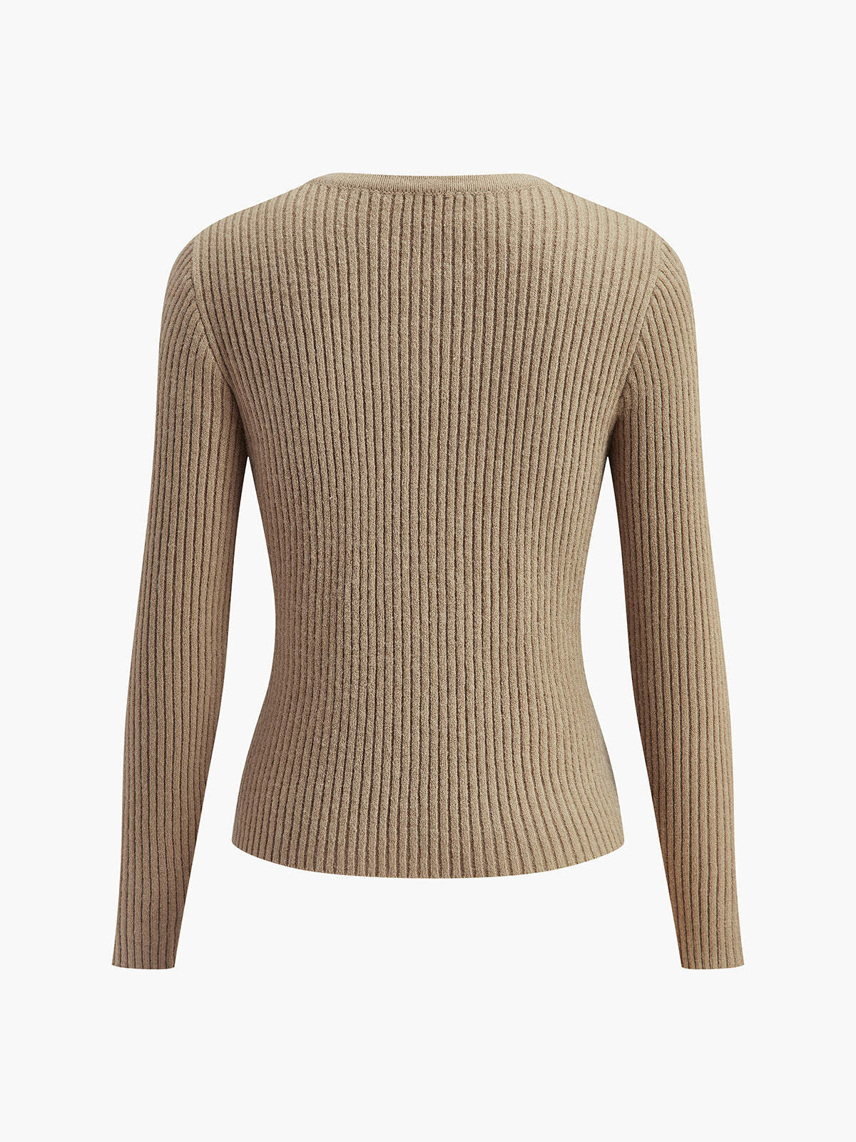 Side-Slit Button Knit Cardigan