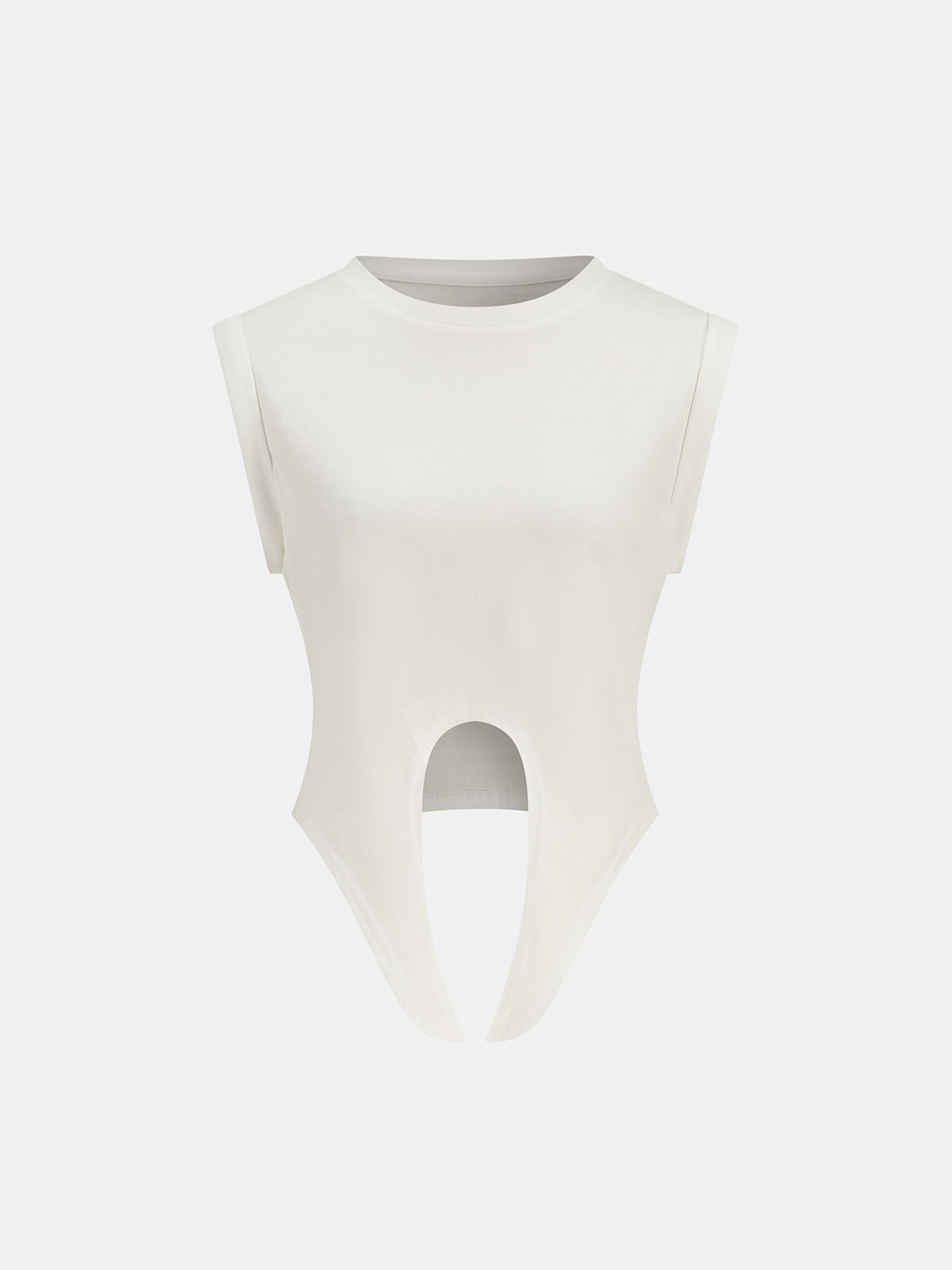 Twist Hem Cropped Jersey Tee