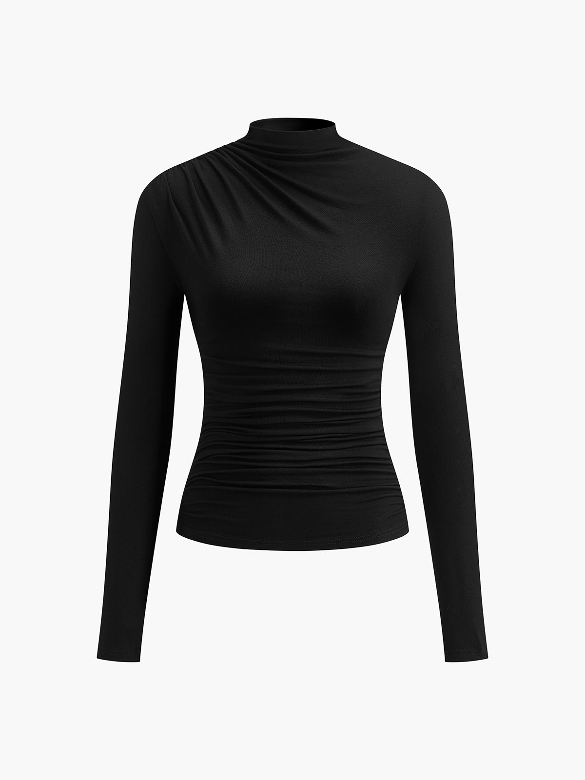 Ruched Long Sleeve Fitted Top