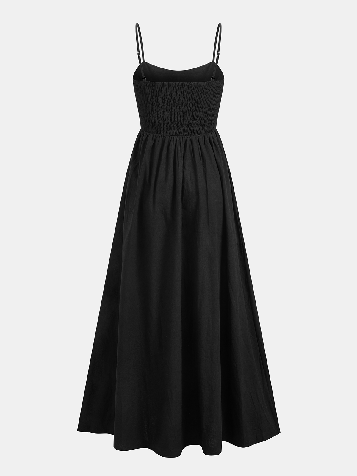 Cutout Pocket Cotton Maxi Dress