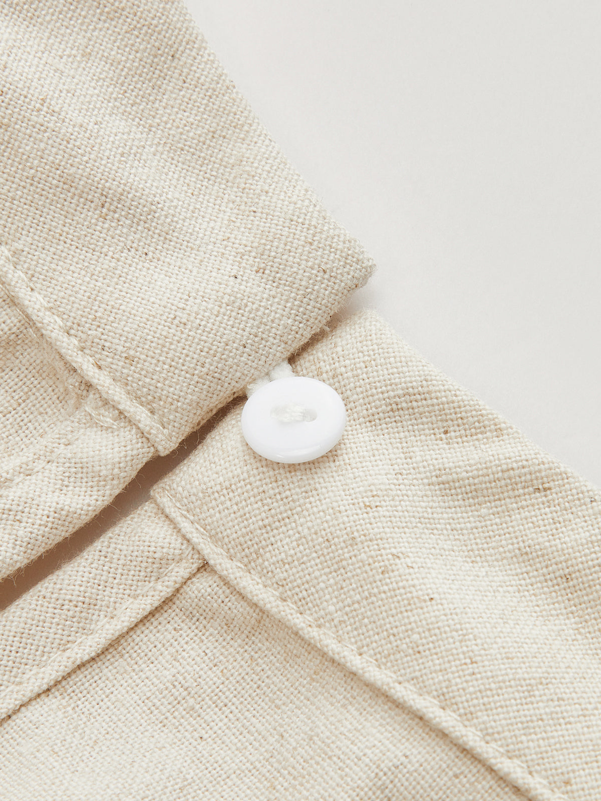 Relaxed Linen Blend Wide-Leg Trousers