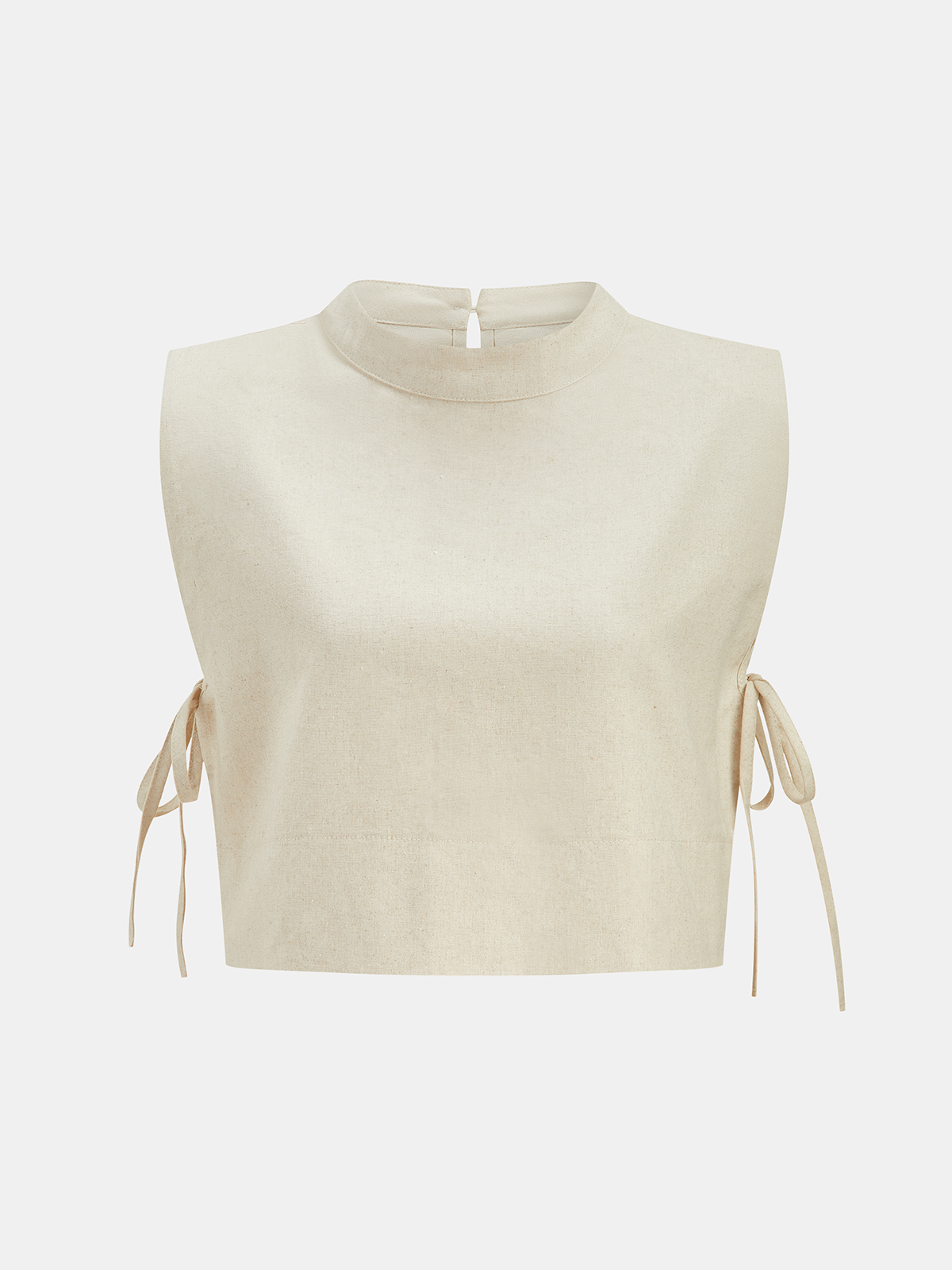 Relaxed Linen Blend Wide-Leg Trousers