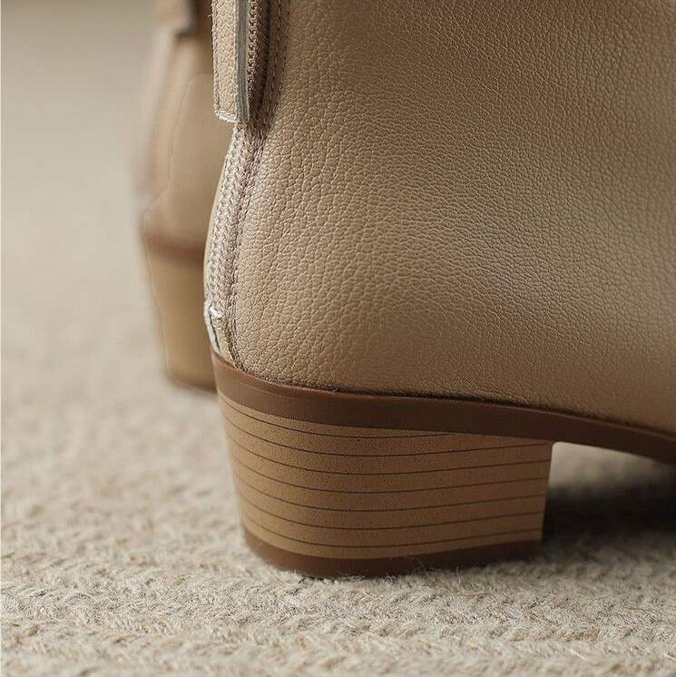 Classic Lace-Up Leather Ankle Boots