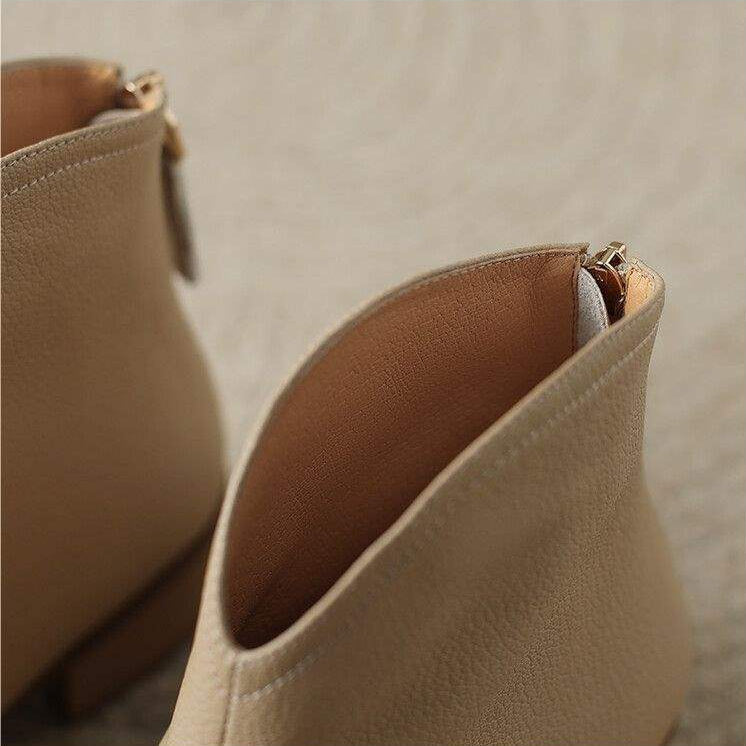 Classic Lace-Up Leather Ankle Boots