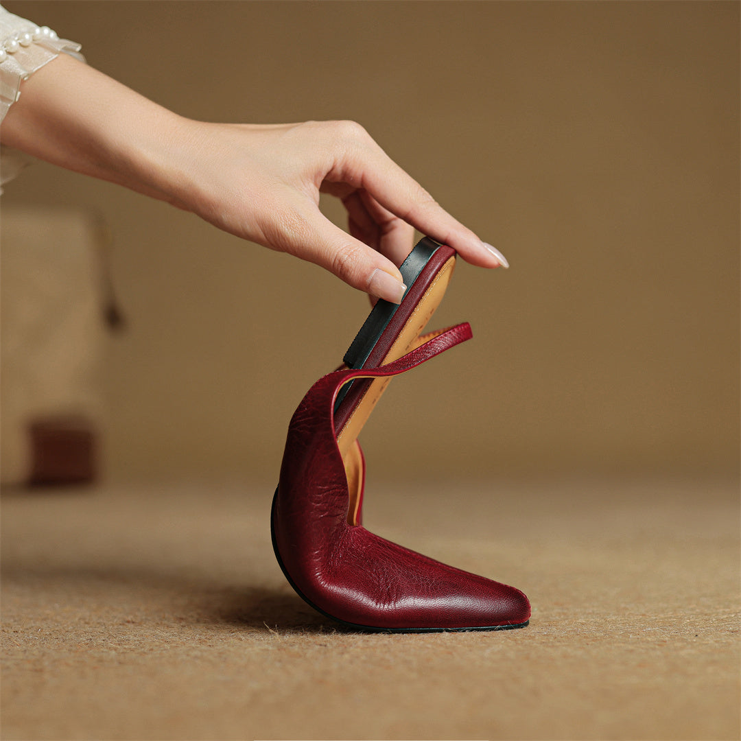 Butter-Soft Leather Slingback Comfort Flats