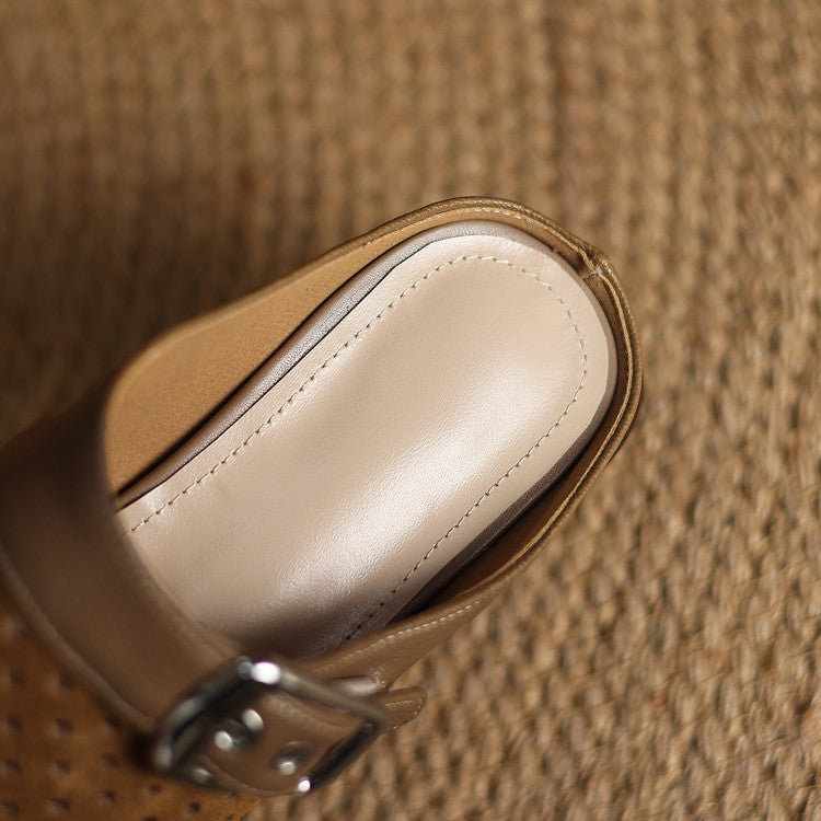 Cushioned Suede Adjustable Strap Clog Sandals