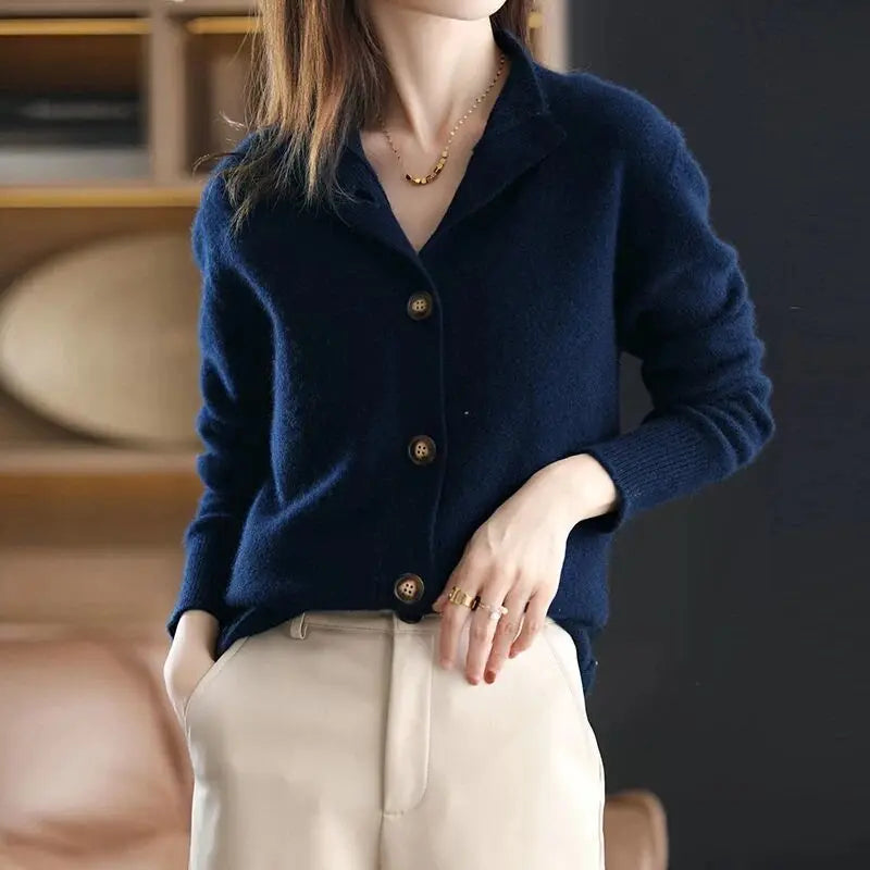 Oversized Button Front Knit Cardigan