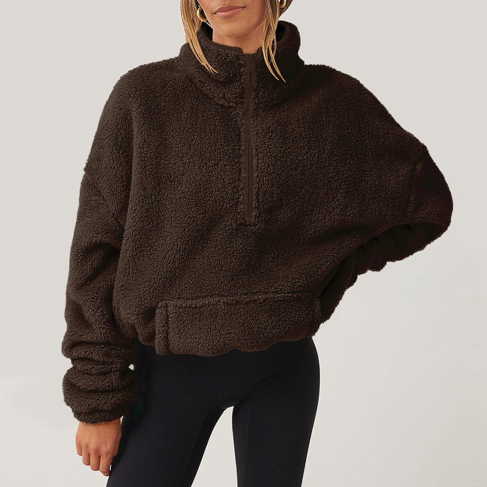 Half-Zip Plush Sweater