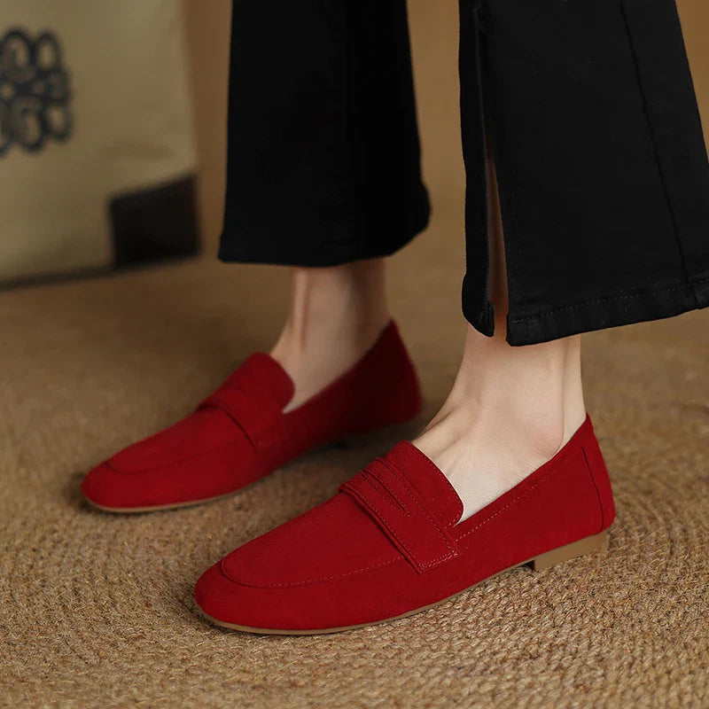 Minimal Suede Slip-On Loafers