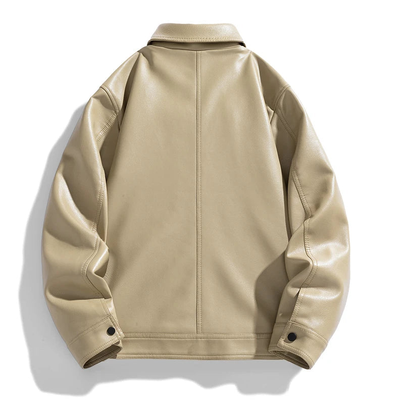 Moto Collar Vegan Leather Jacket