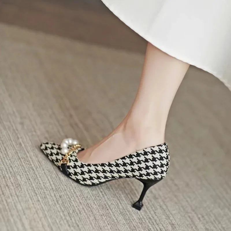 Elegant Pointed Toe Satin Stiletto Heels with Ankle Strap