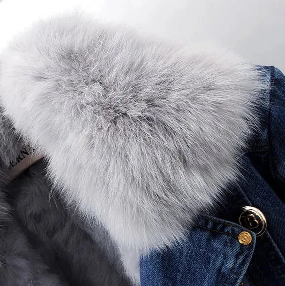 Vintage Wash Hooded Denim Jacket