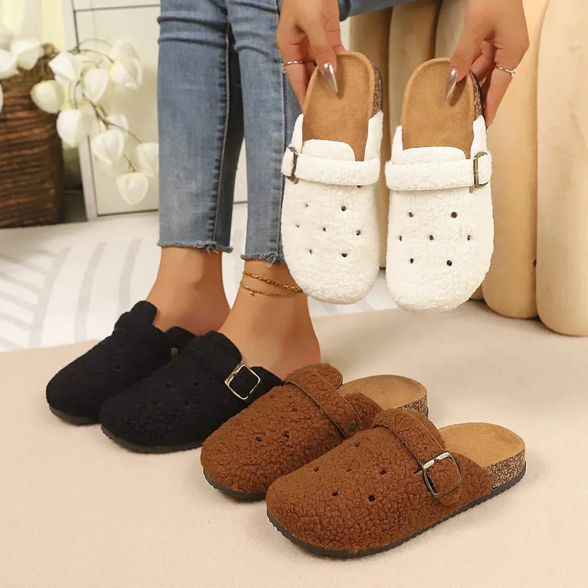Plush-Lined Comfort Clogs