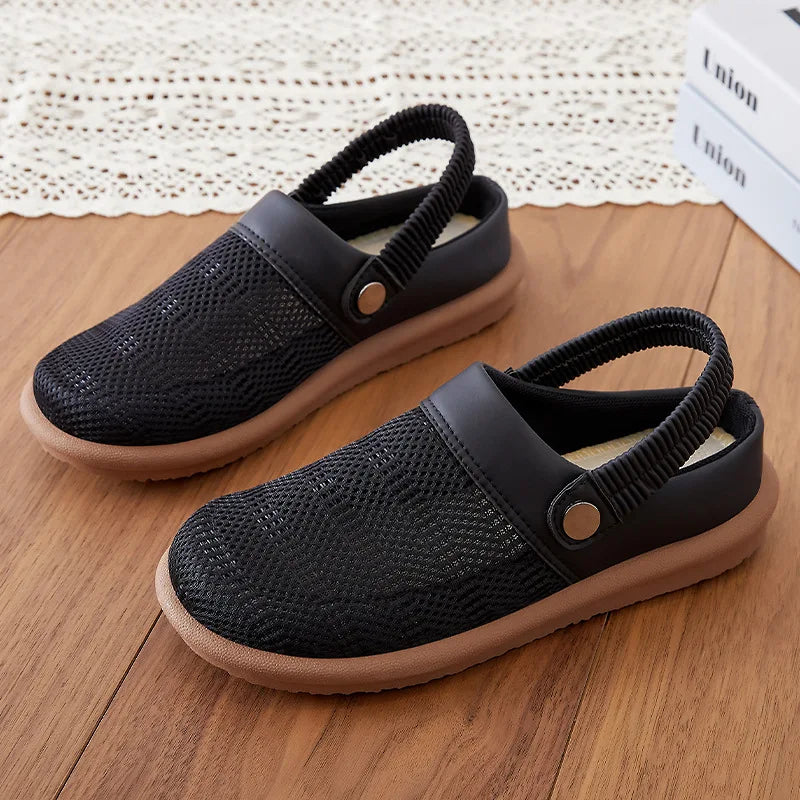 Breathable Mesh Slip-On Clogs with Cushioned Footbed