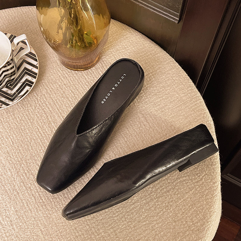 Classic Vegan Leather Slip-On Flats