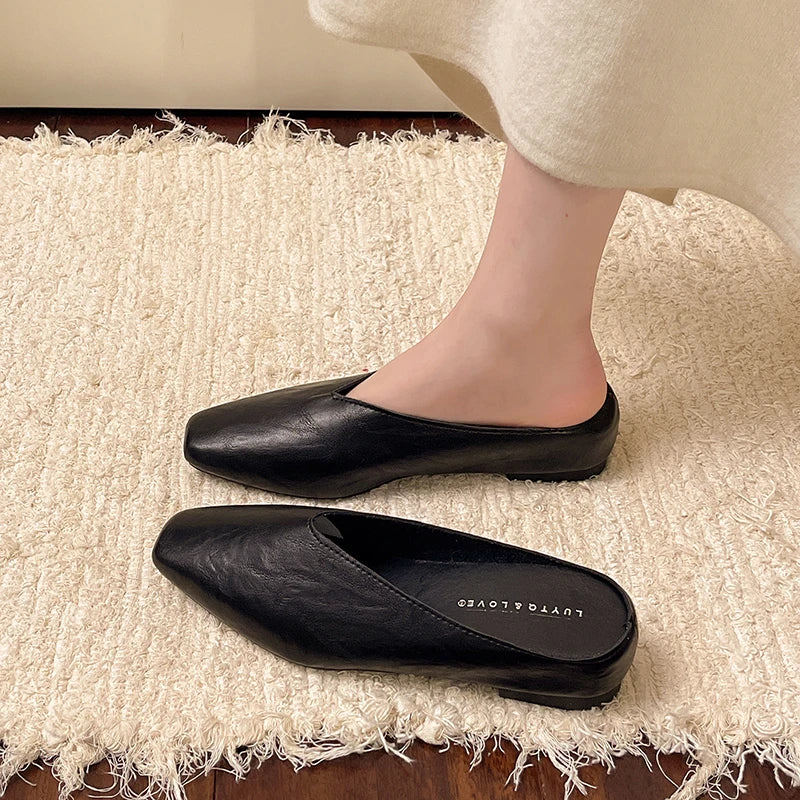 Classic Vegan Leather Slip-On Flats