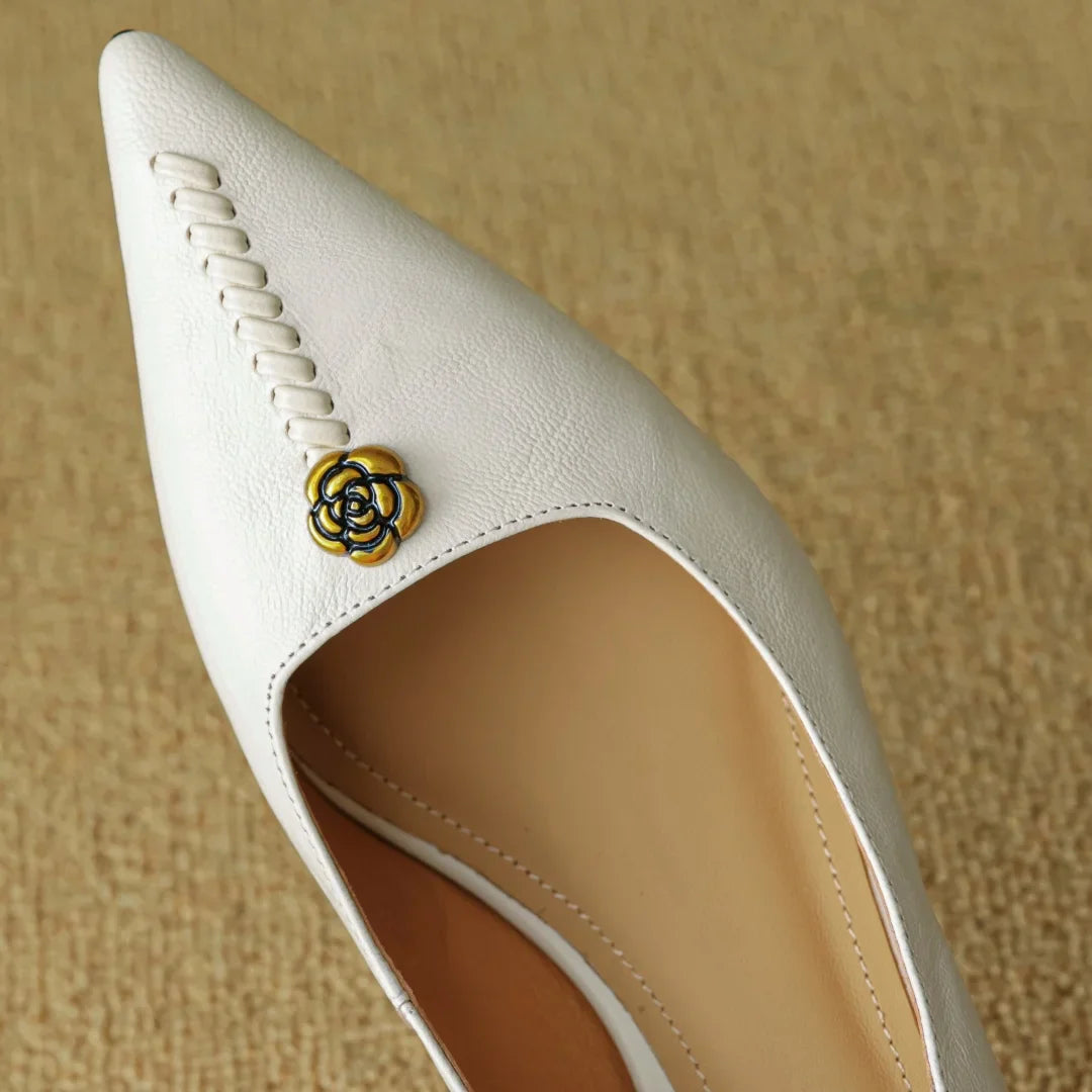 Classic Leather Mary Jane Block Heels