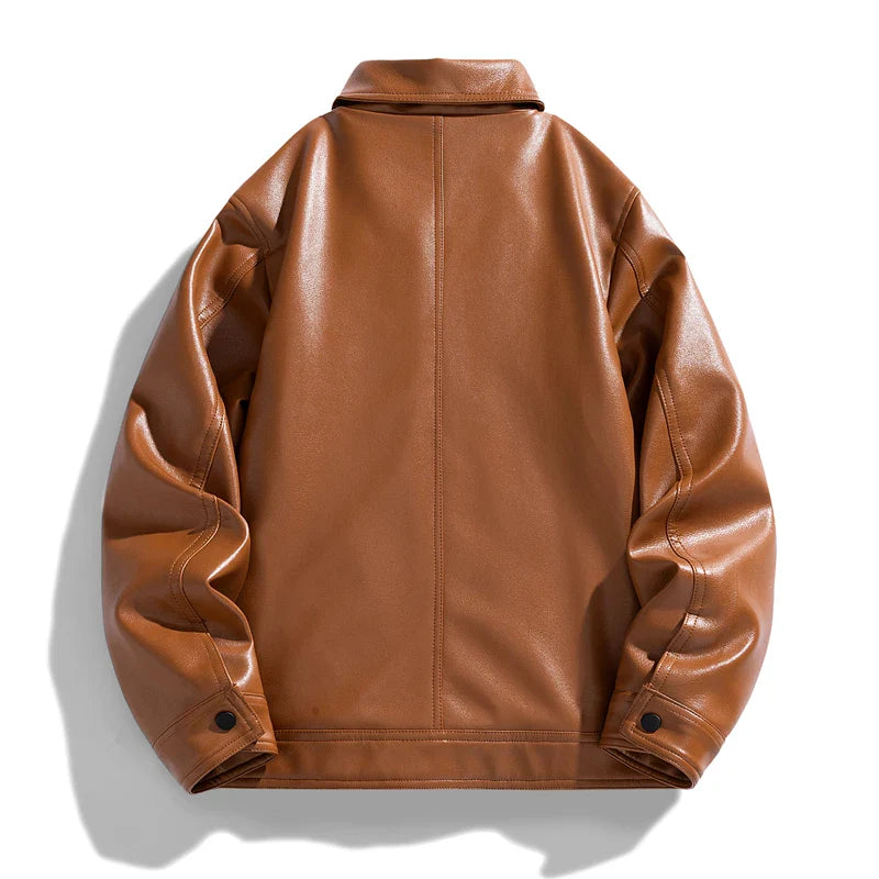 Moto Collar Vegan Leather Jacket