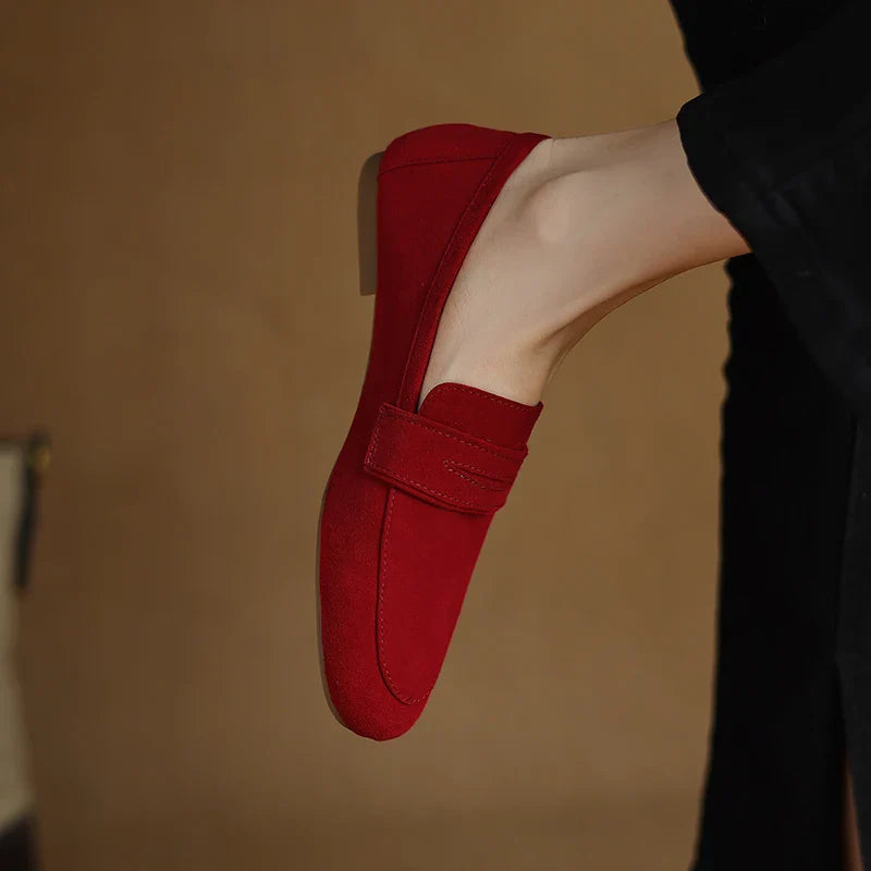 Minimal Suede Slip-On Loafers