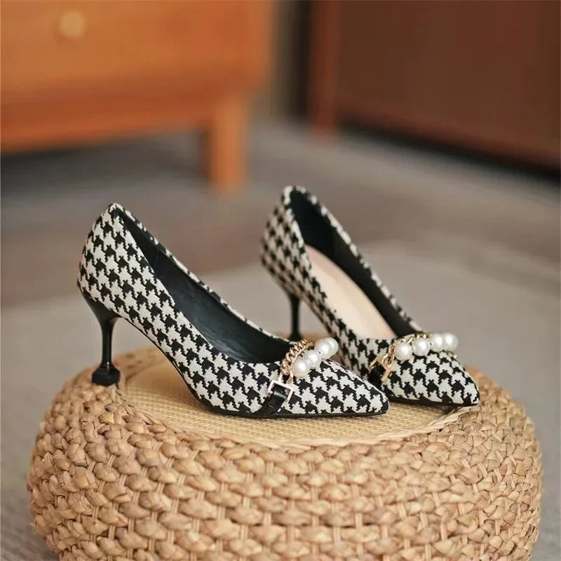 Elegant Pointed Toe Satin Stiletto Heels with Ankle Strap