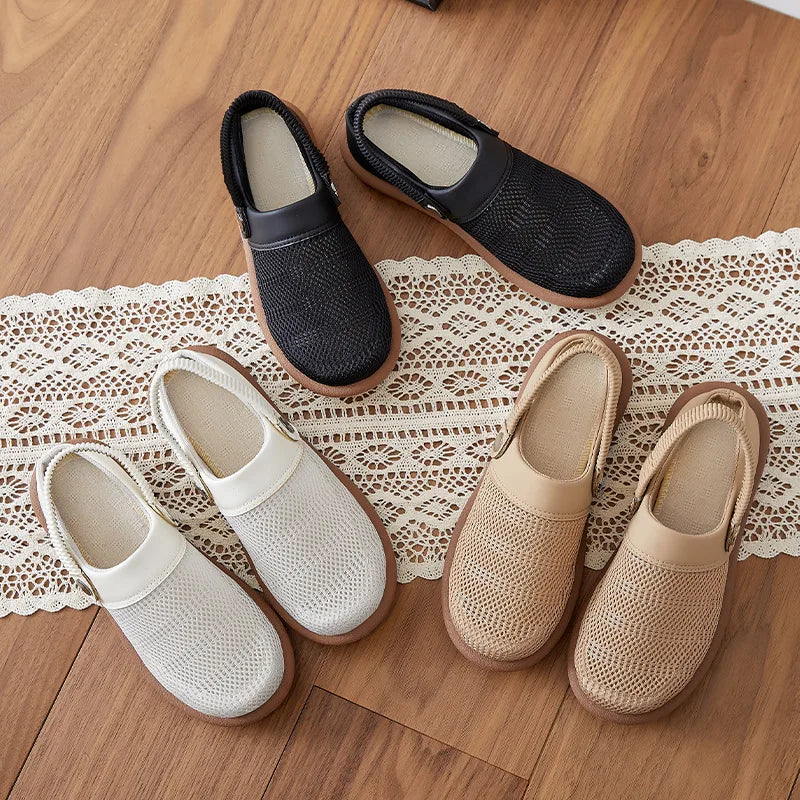 Breathable Mesh Slip-On Clogs with Cushioned Footbed