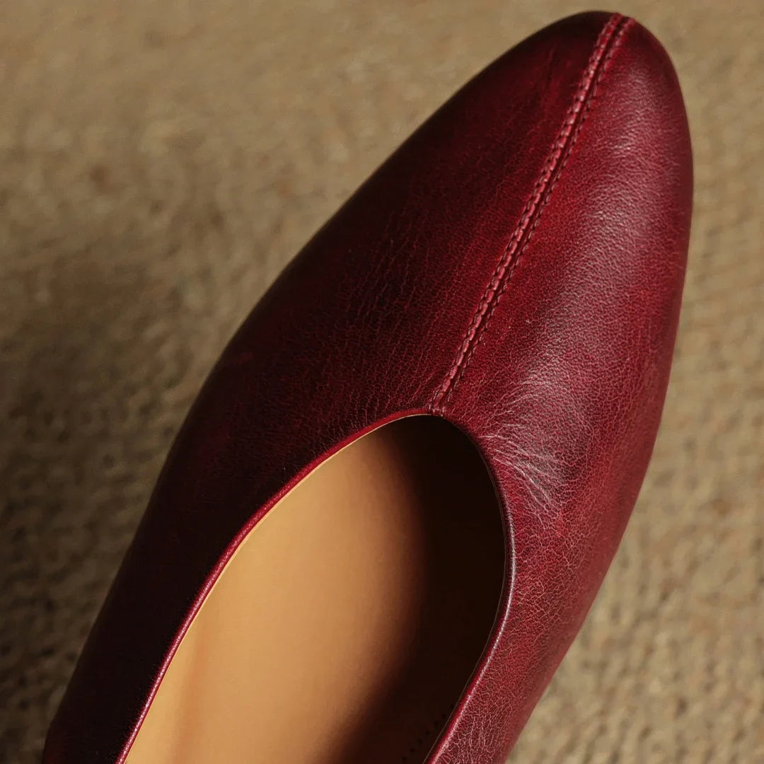 Butter-Soft Leather Slingback Comfort Flats