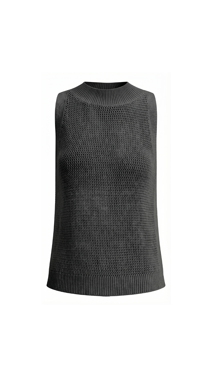Open Knit Sleeveless Tank Top
