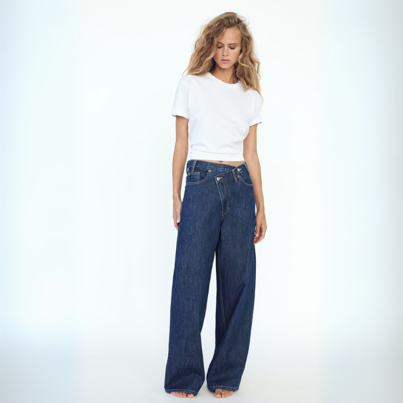 Vintage Wash High-Rise Wide Leg Jeans
