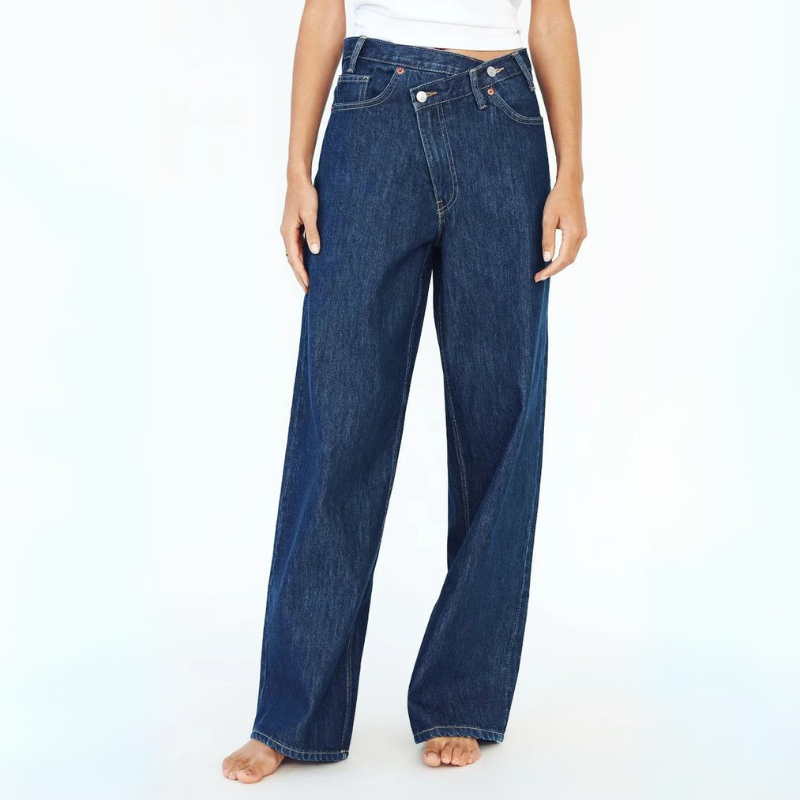 Vintage Wash High-Rise Wide Leg Jeans