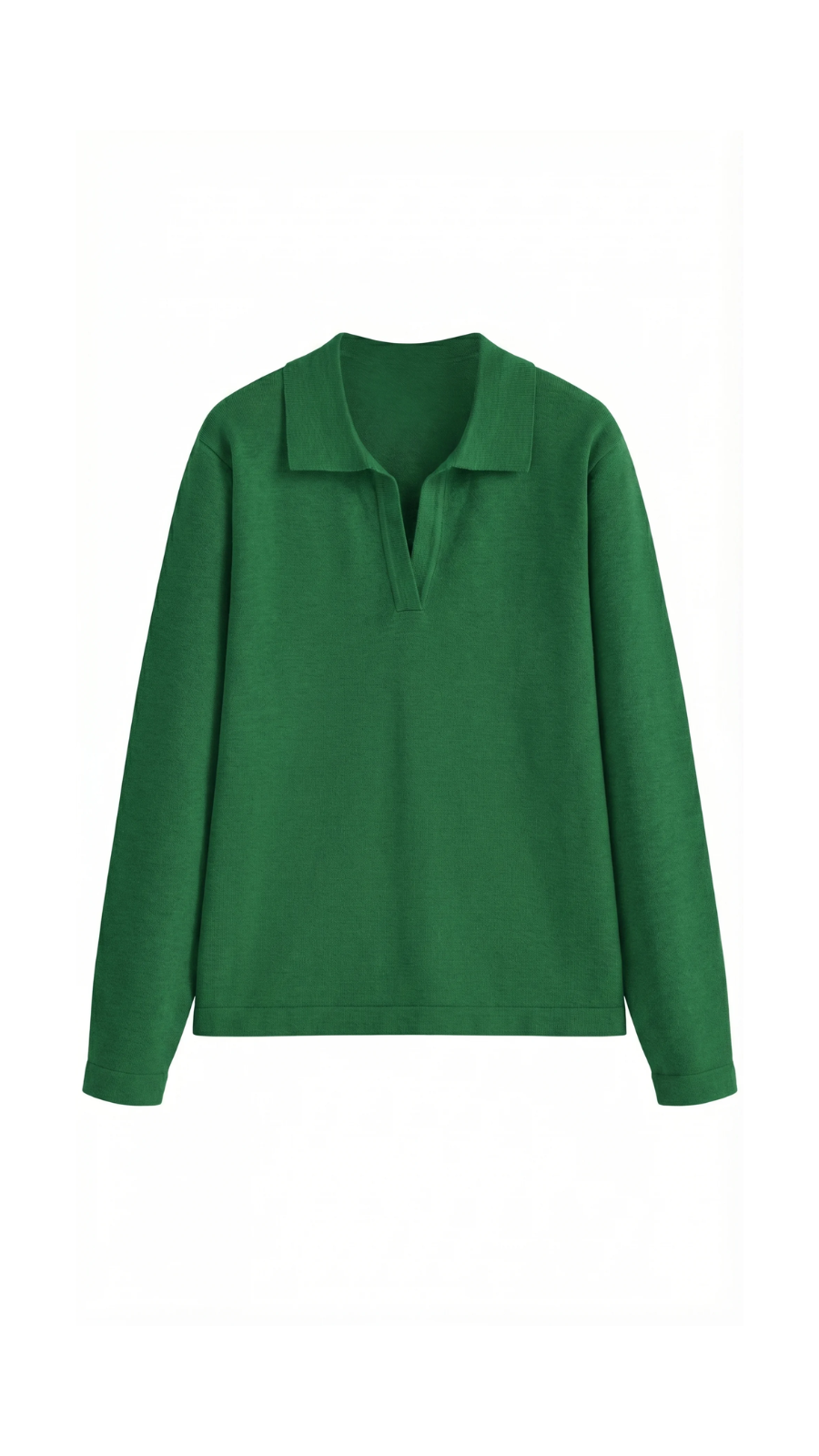 Relaxed Collared Knit Pullover Sweater