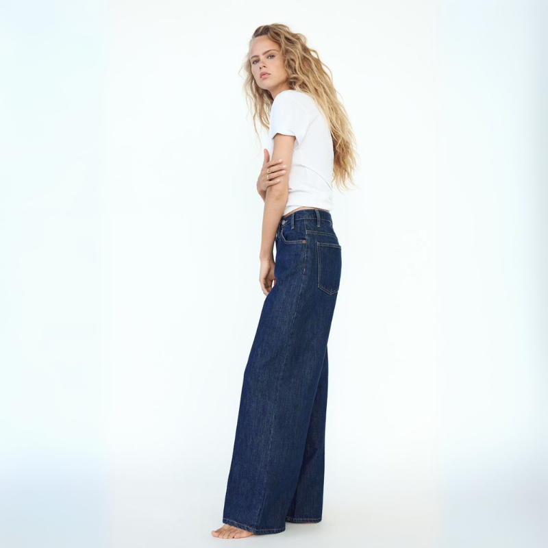 Vintage Wash High-Rise Wide Leg Jeans